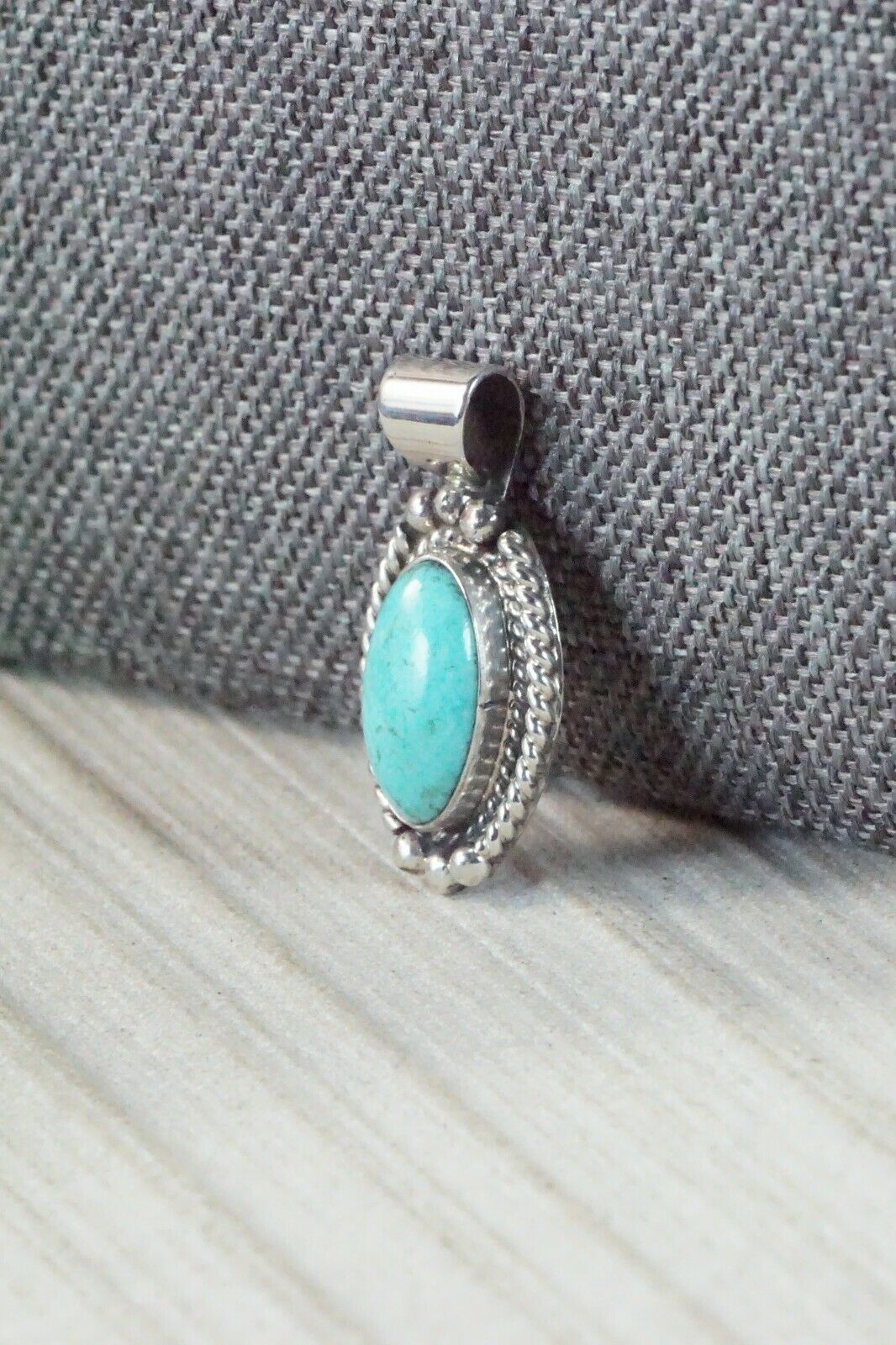 Turquoise & Sterling Silver Pendant - Jan Mariano