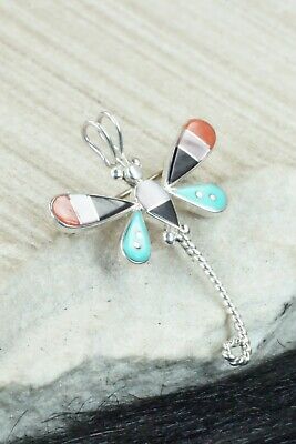 Multi Stone and Sterling Silver Pendant & Pin - Lyndon Ahiyite