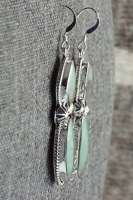 Turquoise & Sterling Silver Earrings - Lee Shorty