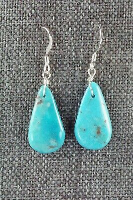 Turquoise & Sterling Silver Earrings - Navajo