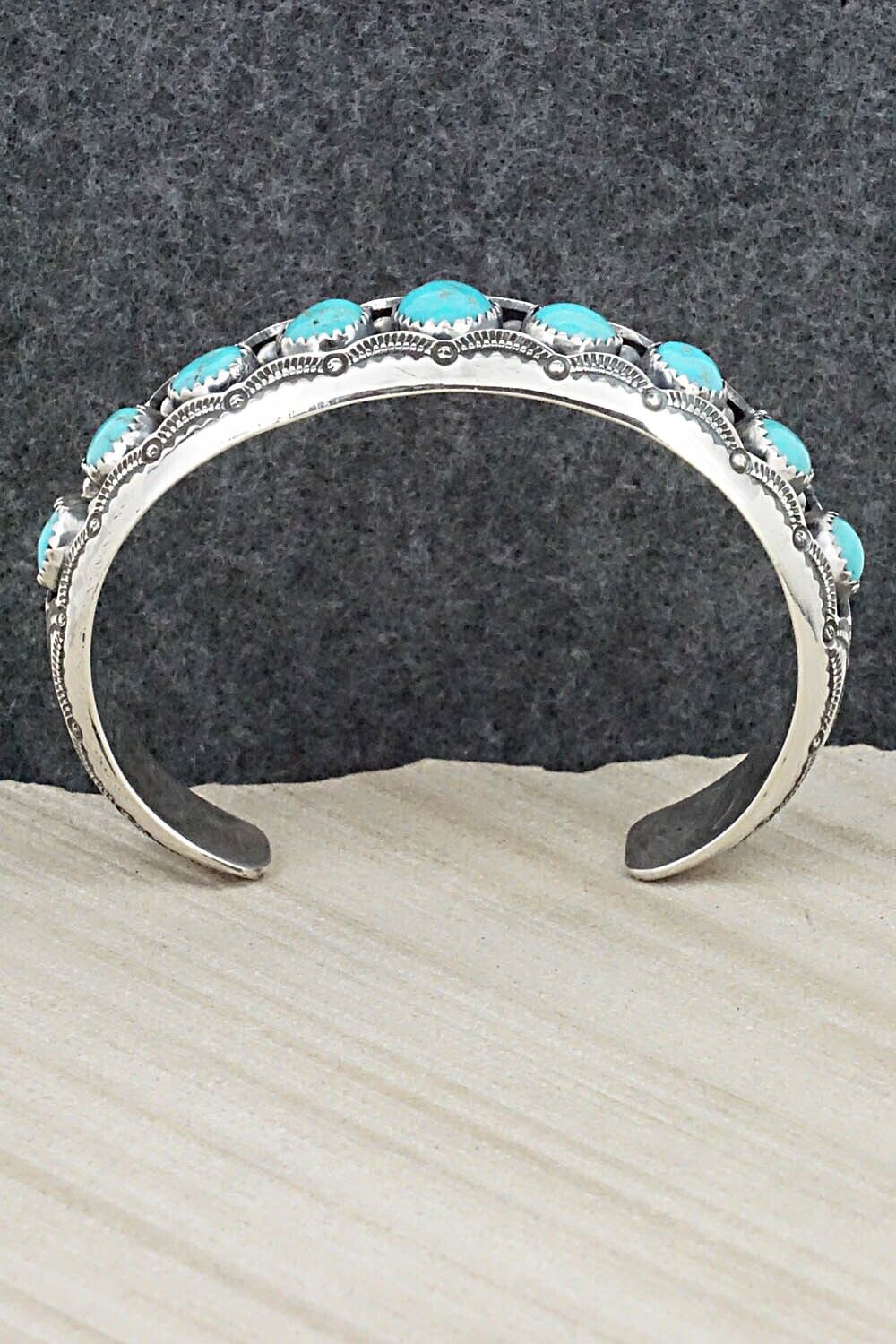 Turquoise & Sterling Silver Bracelet - Wilbert Muskett