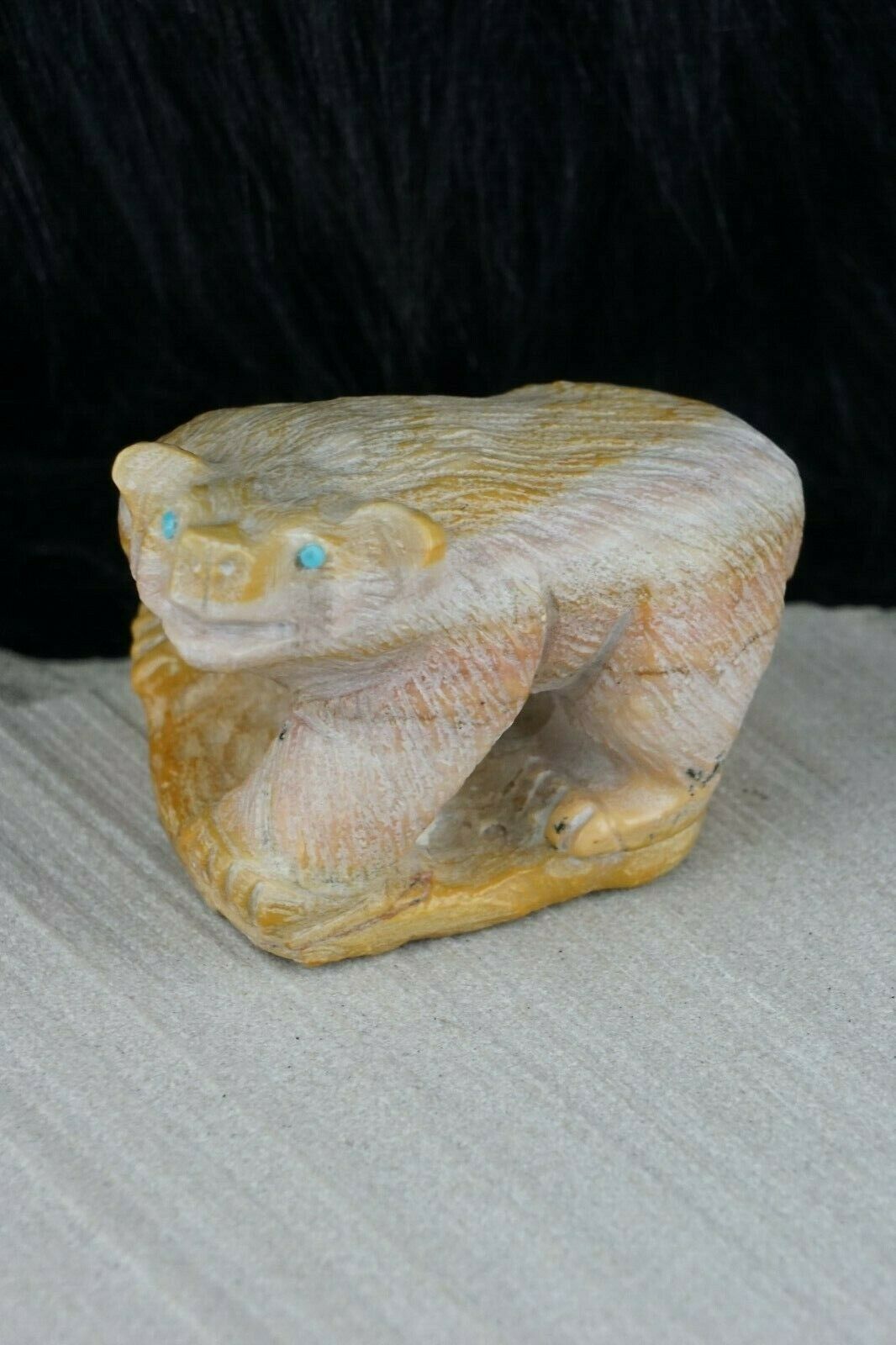 Bear Zuni Fetish Carving - Derrick Kaamasee - High Lonesome Trading