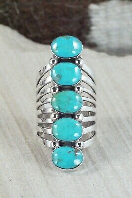 Turquoise & Sterling Silver Ring - Thomas Yazzie - Size 9