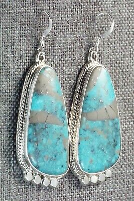 Turquoise & Sterling Silver Earrings - Sharon McCarthy