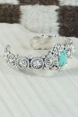 Navajo Turquoise & Sterling Silver Bracelet - Bobby Platero