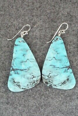 Turquoise & Sterling Silver Earrings - Ella Mae Garcia