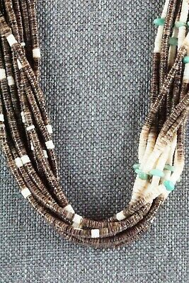 Shell, Turquoise & Sterling Silver Necklace - Ramona Bird
