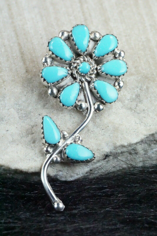 Turquoise & Sterling Silver Pendant - Kevin Quam - High Lonesome Trading