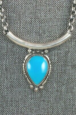 Navajo Turquoise & Sterling Silver Necklace - Raymond Delgarito