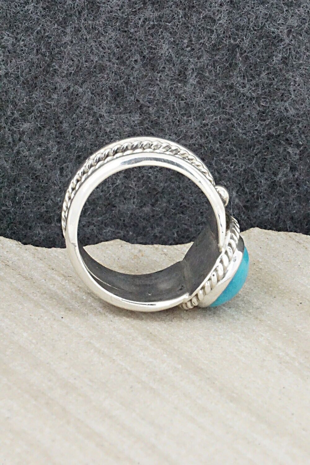 Turquoise & Sterling Silver Ring - Thomas Yazzie - Size 8