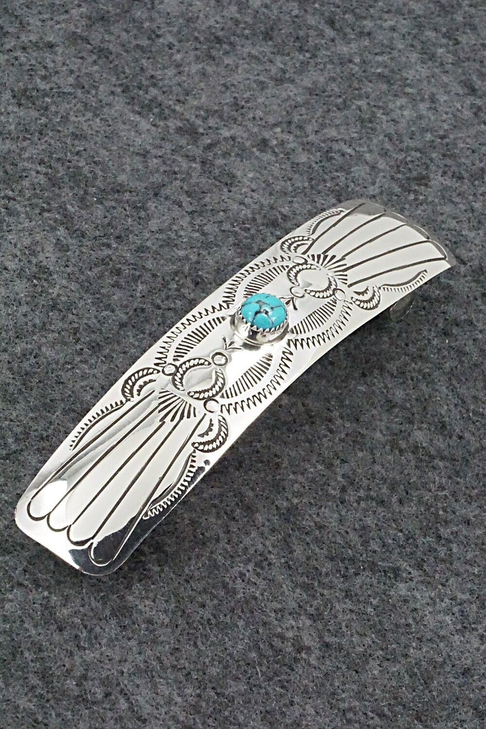 Turquoise & Sterling Silver Hair Barrette - Jolene Begay