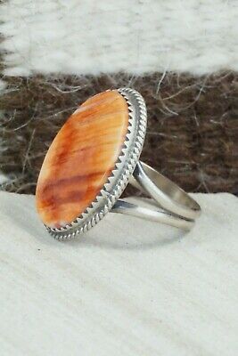 Spiny Oyster and Sterling Silver Ring - Selina Warner - Size 8.75