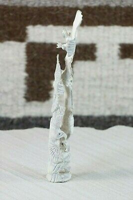 Eagle Zuni Fetish Carving - Lewis Malie Jr - High Lonesome Trading