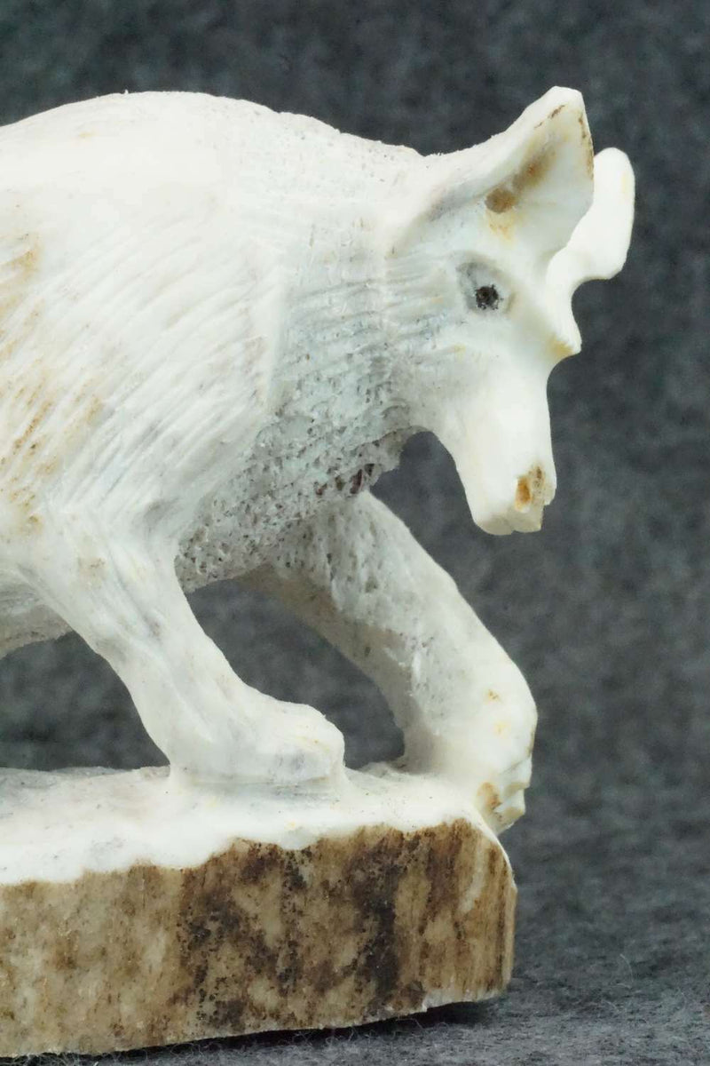 Wolf Zuni Fetish Carving - Lewis Malie Jr.