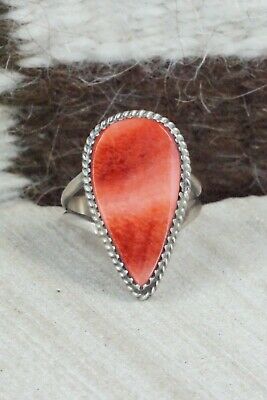 Spiny Oyster and Sterling Silver Ring - Selina Warner - Size 6