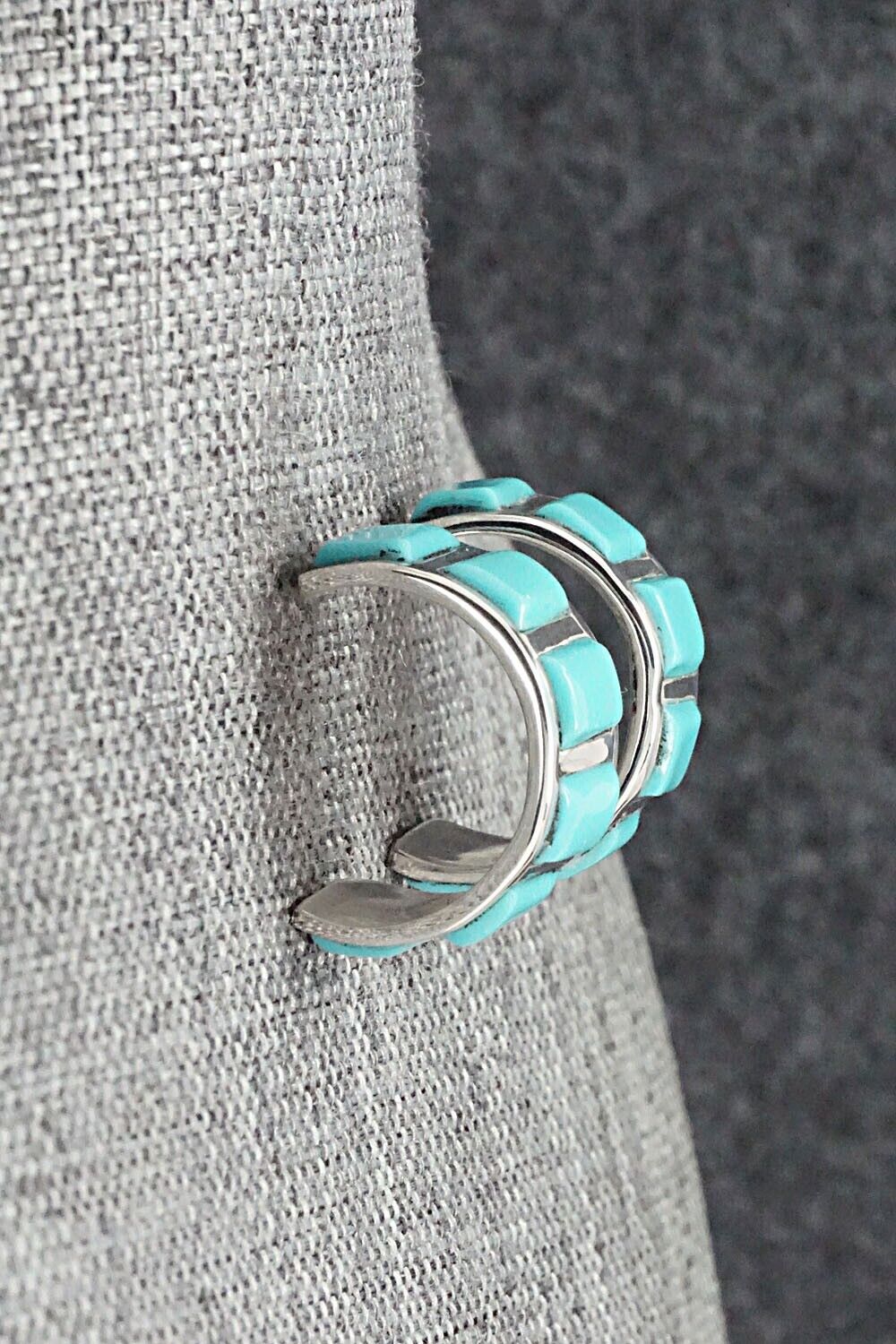 Turquoise & Sterling Silver Earrings - Lloyd Kanesta