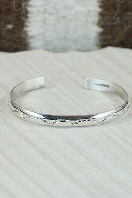 Navajo Sterling Silver Bracelet - Elaine Tahe