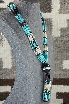 Turquoise, Coral and Shell Necklace - Frank Ortiz