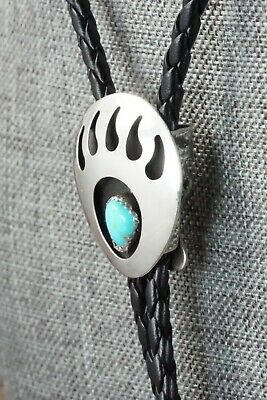 Turquoise & Sterling Silver Bolo Tie - Virginia Long