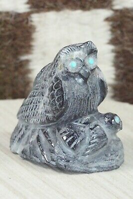 Owl Zuni Fetish Carving - Derrick Kaamasee