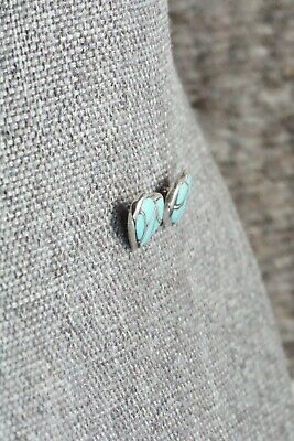 Turquoise & Sterling Silver Earrings - Thurza Leekya