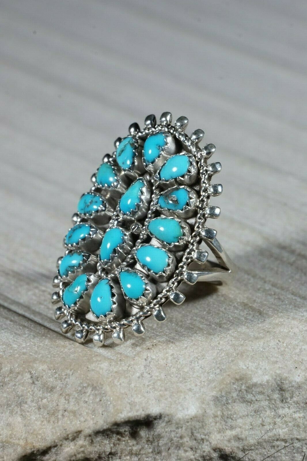 Navajo Sterling Silver & Turquoise Ring - Eric Wilson - Size 7 - High Lonesome Trading