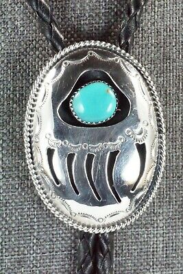 Turquoise & Sterling Silver Bolo Tie - Wilbert Muskett Sr.
