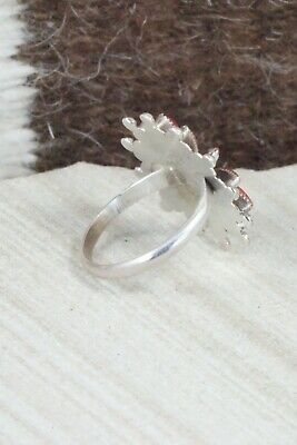 Coral & Sterling Silver Ring - Samantha Waatsa - Size 6.5