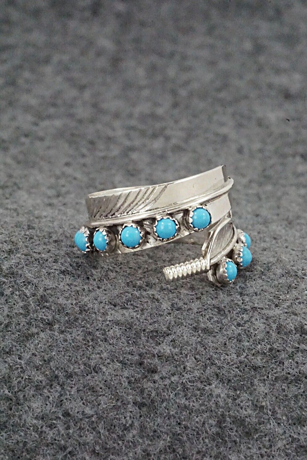 Turquoise & Sterling Silver Ring - Aaron Davis - Size 7.5