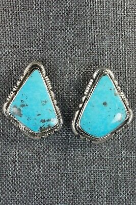 Navajo Turquoise & Sterling Silver Earrings - Native American