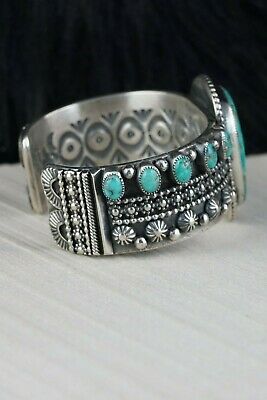 Navajo Turquoise & Sterling Silver Bracelet - Myron Etsitty