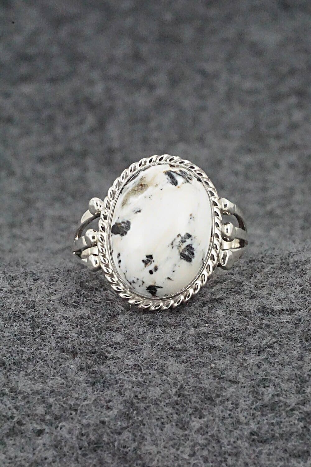 White Buffalo & Sterling Silver Ring - Grace Kenneth - Size 8