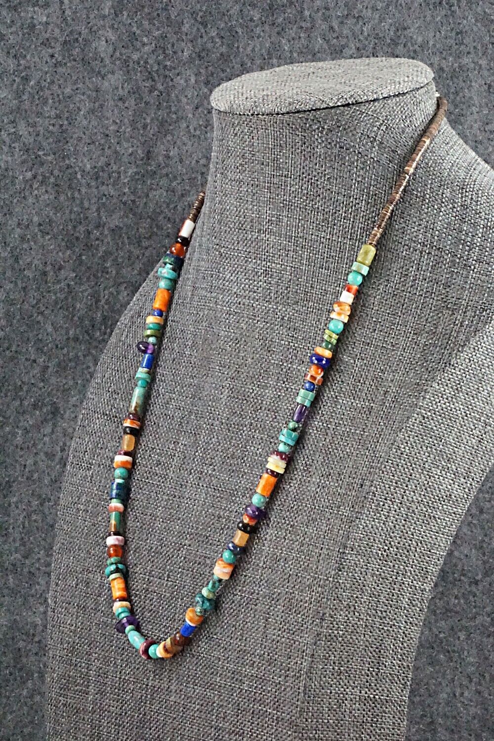 Multi Stone and Sterling Silver Necklace - Helen Tsosie