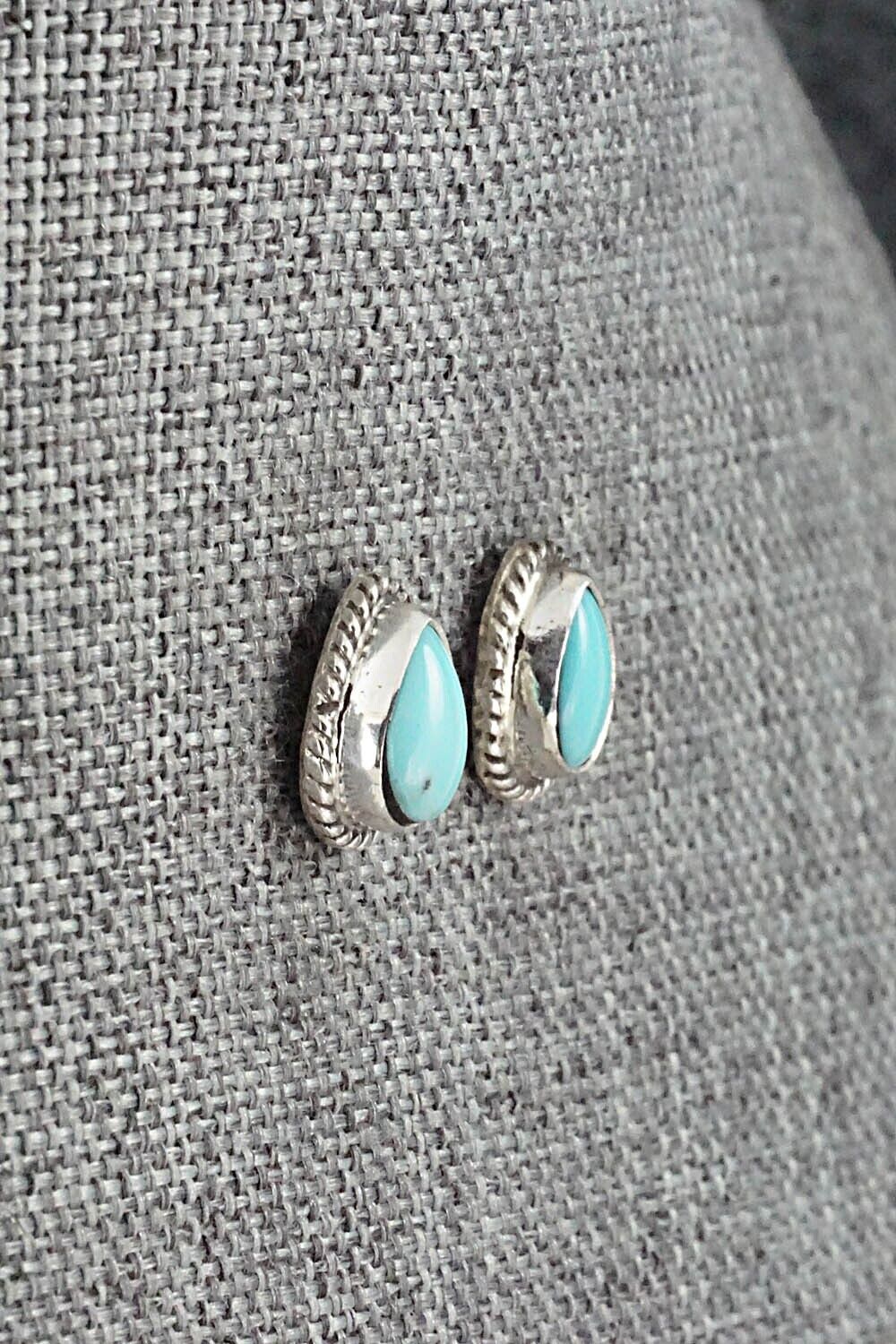 Turquoise & Sterling Silver Earrings - Rosemary Saunders