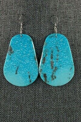 Turquoise & Sterling Silver Earrings - Lupe Lovato - Santo Domingo - High Lonesome Trading