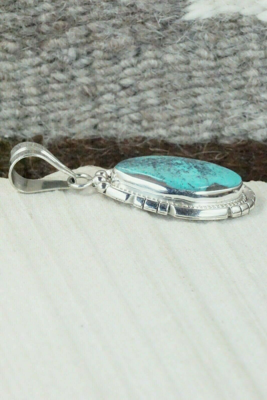 Turquoise & Sterling Silver Pendant - Samuel Yellowhair