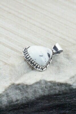 White Buffalo & Sterling Silver Pendant - Alvin Joe