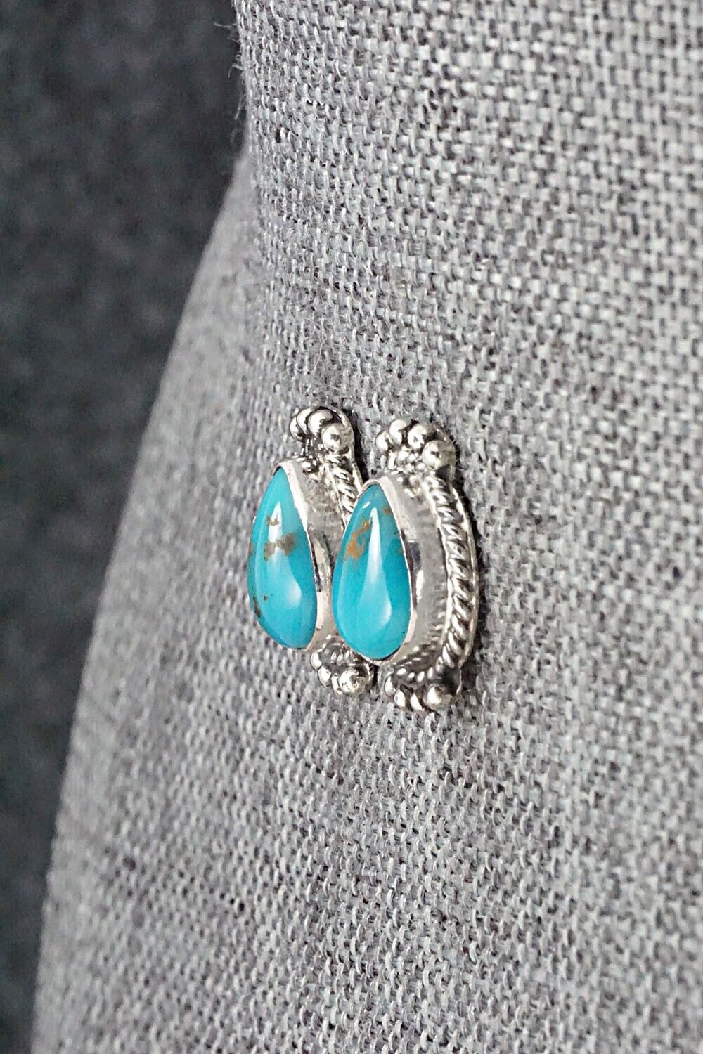 Turquoise & Sterling Silver Earrings - Jan Mariano