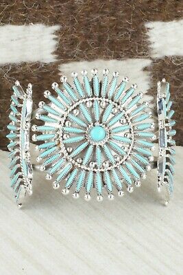 Turquoise & Sterling Silver Bracelet - Cordelia Waatsa