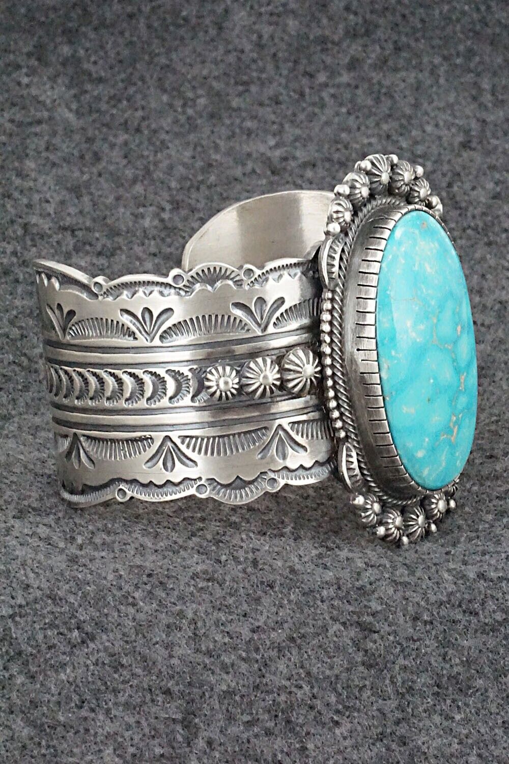 Turquoise & Sterling Silver Bracelet - Bennie Ramone
