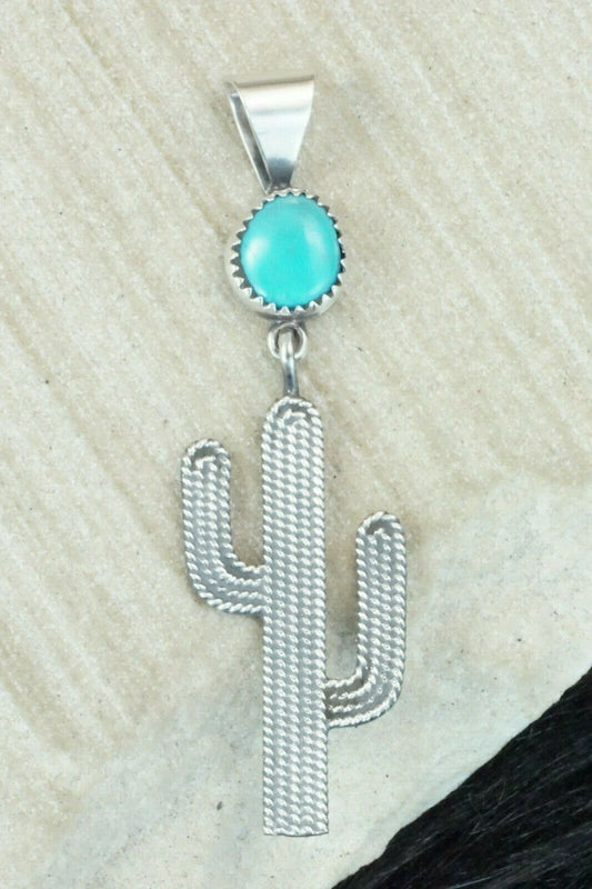 Turquoise and Sterling Silver Pendant - Annie Spencer
