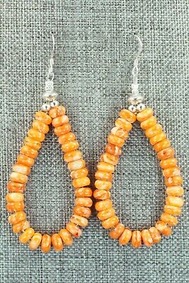 Spiny Oyster & Sterling Silver Earrings - Louise Joe