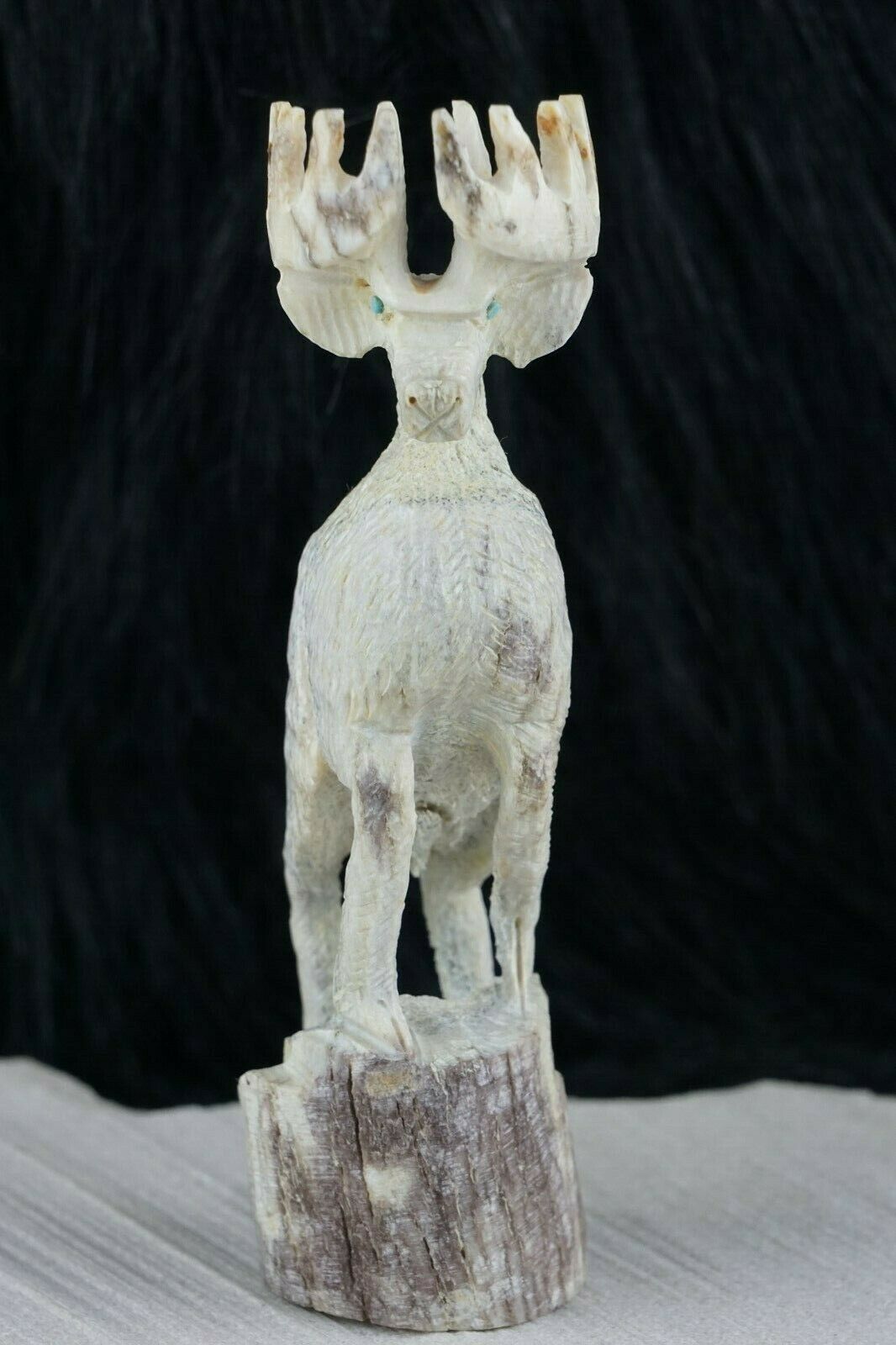 Elk Zuni Fetish Carving - Jerrold Lahaleon - High Lonesome Trading