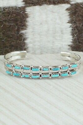 Turquoise & Sterling Silver Bracelet - Mary Hannaweeke