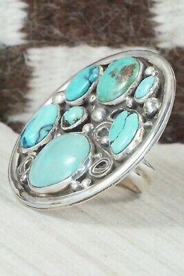Turquoise & Sterling Silver Ring - Delbert Arviso - Size 10.5