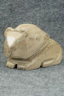 Lion Zuni Fetish Carving - Gilbert Lonjose