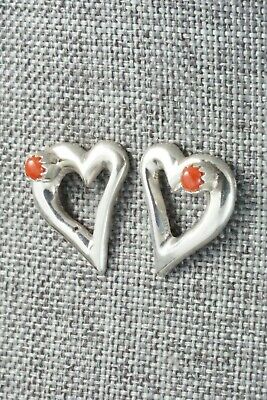 Coral & Sterling Silver Earrings - Michael Kee