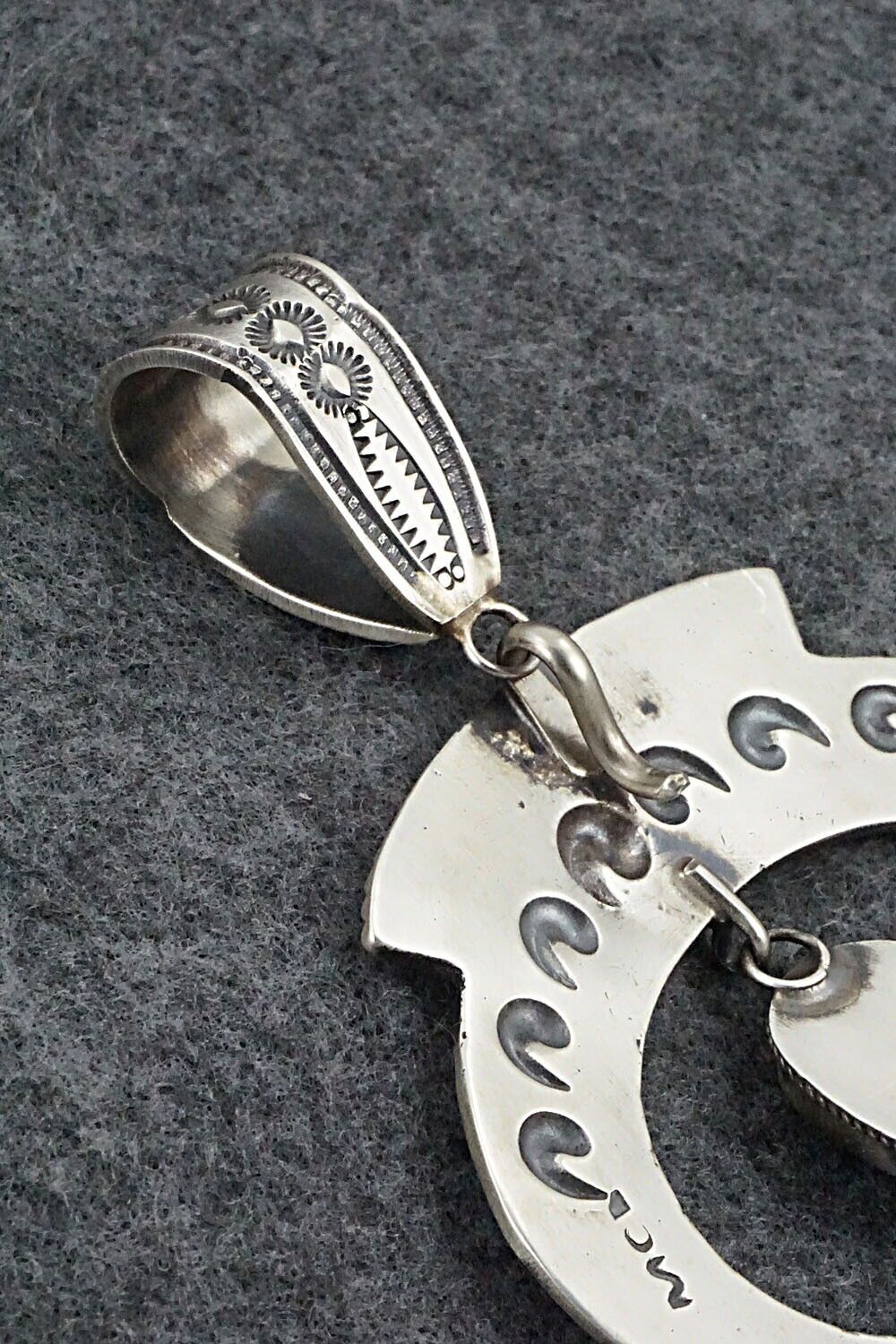 Turquoise and Sterling Silver Pendant - Martha Cayatineto