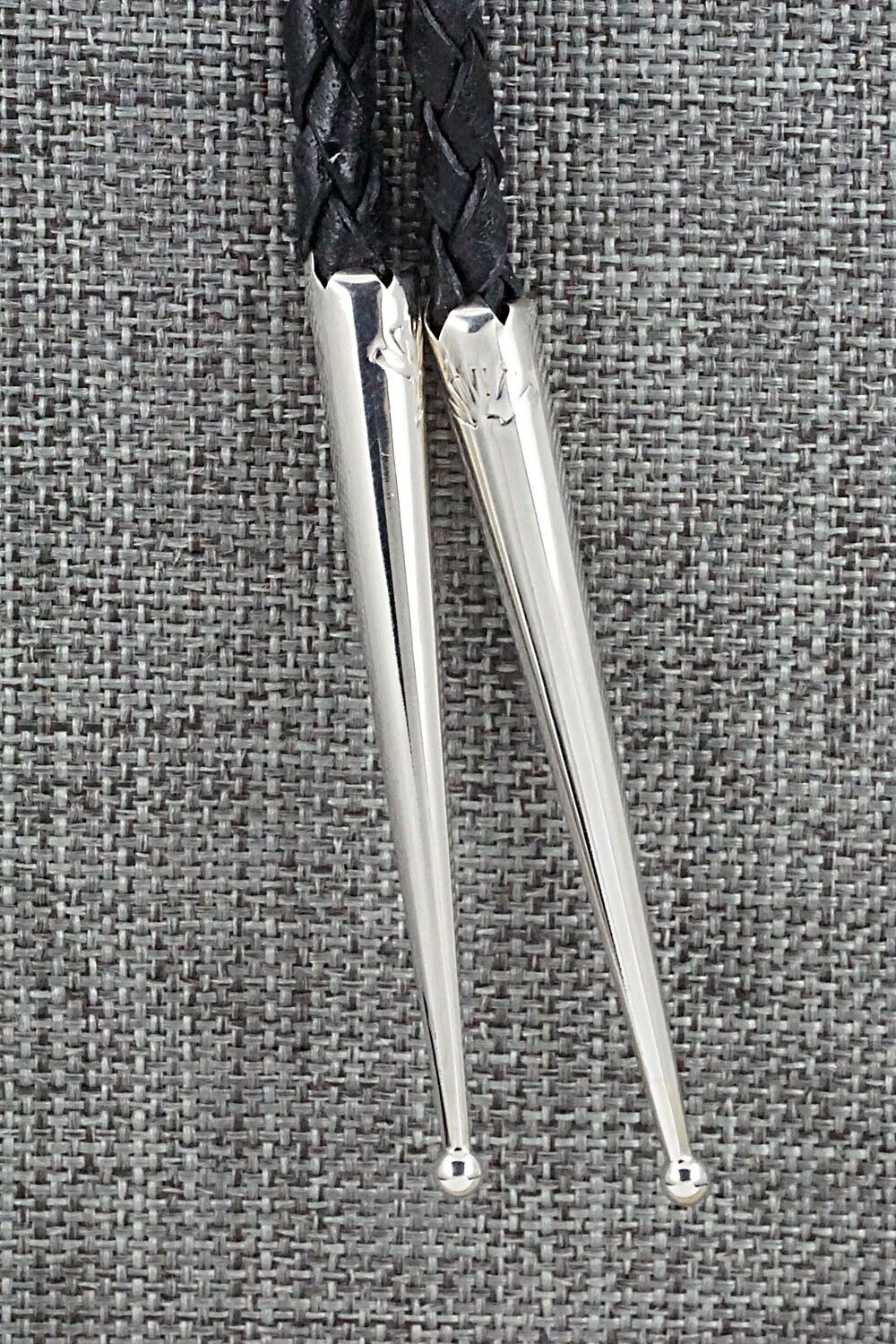 Turquoise & Sterling Silver Bolo Tie - Shirley Skeets