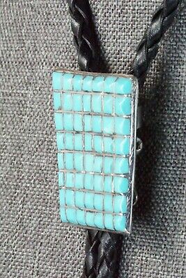 Turquoise & Sterling Silver Bolo Tie - Caroline Malani